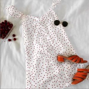 BB Dakota white mini dress with red stars